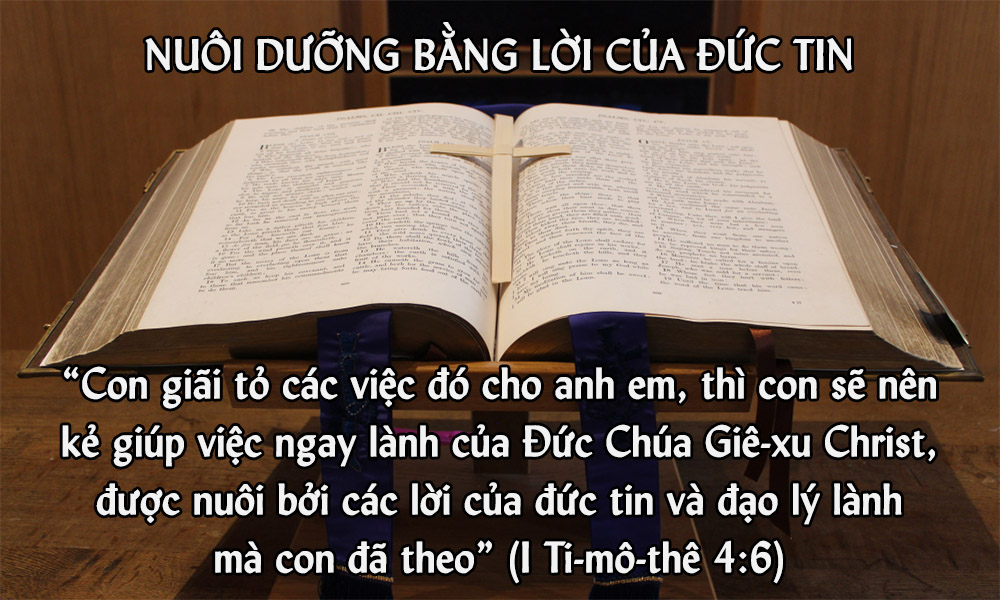 NUÔI DƯỠNG BẰNG LỜI CỦA ĐỨC TIN.